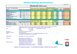 Prijslijst verhuur