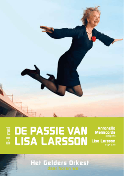 Lisa LarssOn - Het Gelders Orkest