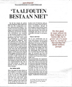 in De Standaard, 7 november 2014