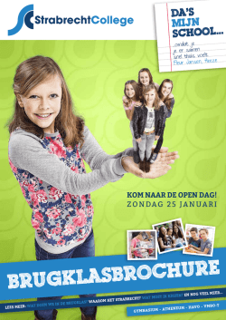 Download de brugklasbrochure met daarin alle informatie rondom