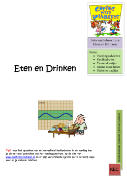 Eten en drinken - Stichting Kinderdiabetes Zeeland