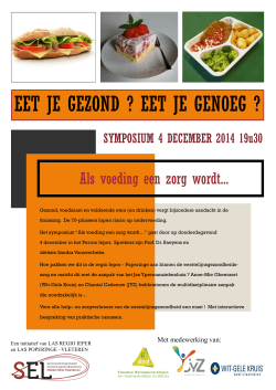 EET JE GEZOND ? EET JE GENOEG ?