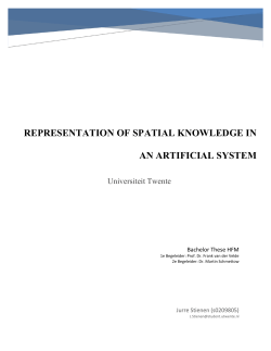 Representation of Spatial Knowledge in an artificial system