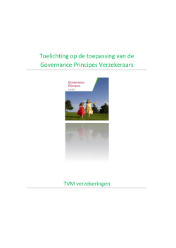 Verantwoordingsdocument Governance Principes TVM verzekeringen