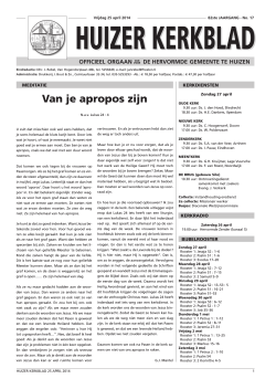 Kerkblad 25 april 2014