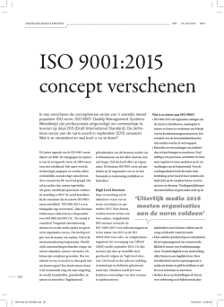 Download hier het artikel over ISO 9001:2015 uit VMT Magazine