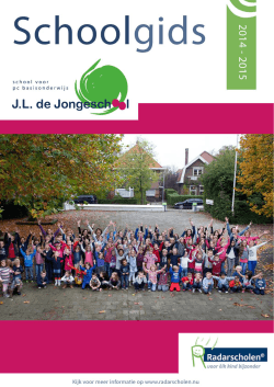 Schoolgids - Radar Jenaplanschool JL de Jonge