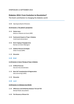 Diabetes 2014: From Evolution to Revolution?