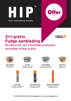 3+1 gratis Fudge aanbieding