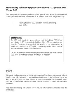 Handleiding software-upgrade voor LEXUS &ndash; 22