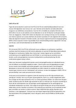 Informatie over de CAO, dec. 2014
