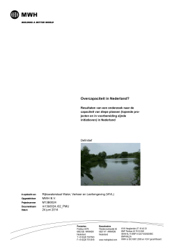 Overcapaciteit in Nederland - Rijkswaterstaat Leefomgeving
