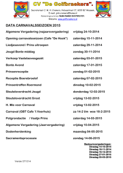 data carnavalsseizoen 2015