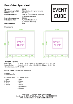 EventCube - Spec sheet