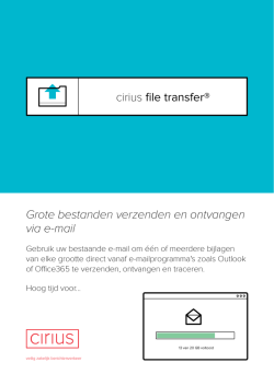 cirius file transfer® Grote bestanden verzenden en ontvangen via e