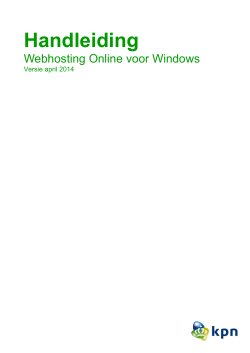 Handleiding Webhosting Online Windows (oud)