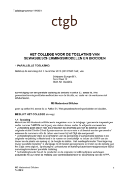 HET COLLEGE VOOR DE TOELATING VAN