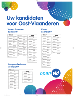 Uw kandidaten voor Oost-Vlaanderen