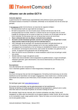 Instructie afname online capaciteitentest GCT door