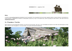Nieuwsbrief augustus 2014: In Flanders Fields