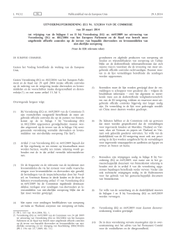 UITVOERINGSVERORDENING (EU) Nr. 323/2014 VAN DE