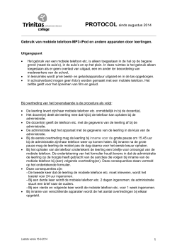 Protocol mobiele telefoon e.d. JB