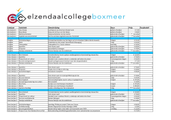 Ouderbijdrage 2014-2015 Elzendaalcollege Boxmeer