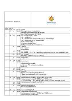 Jaarplanning 2014-2015 1 34 vr 22