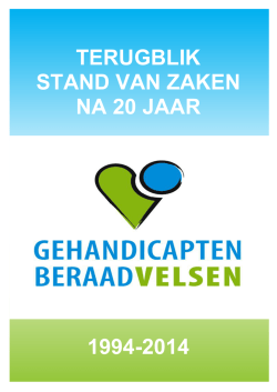 jaarverslag 2014 - Gehandicaptenberaad gbvelsen.nl