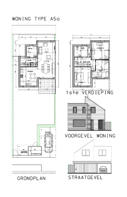 GRONDPLAN VOORGEVEL WONING 1ste VERDIEPING