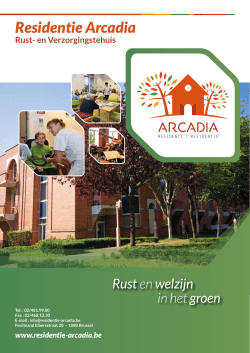 Brochure van de Residentie Arcadia