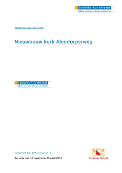 het stedenbouwkundig plan nieuwbouw kerk