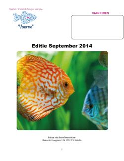 Maandblad september 2014 - Aquariumverenigingvoorne.nl