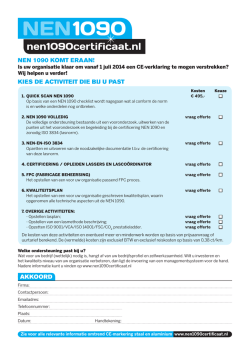 nEn 1090 komt Eraan! kiEs dE activitEit diE bij u past akkoord