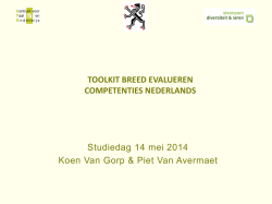 Introductie van de Toolkit - Onderwijs en Vorming