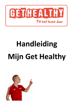 Handleiding Mijn Get Healthy