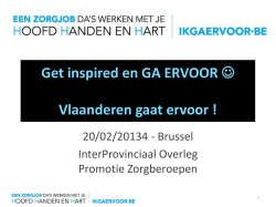 Get inspired en GA ERVOOR  Vlaanderen gaat ervoor !