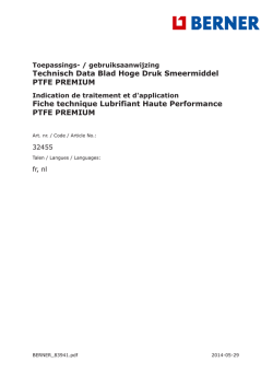 Technisch Data Blad Hoge Druk Smeermiddel PTFE PREMIUM