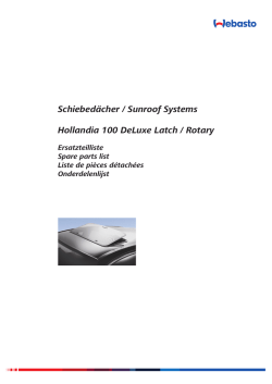 Hollandia 100 DeLuxe Latch / Rotary Schiebed&auml;cher / Sunroof