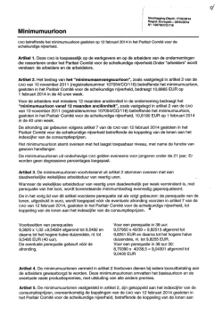 Minimumuurloon - FOD Werkgelegenheid, Arbeid en Sociaal Overleg