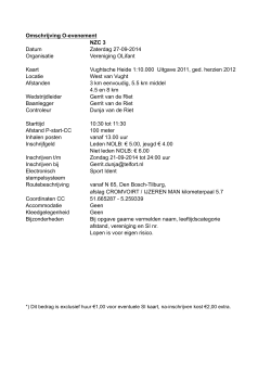 NZC 3 Datum Zaterdag 27-09-2014 Organisatie Vereniging