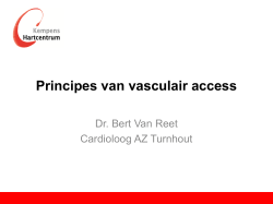 Principes van vasculair access