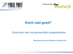 Presentatie - Gemeente Waalwijk
