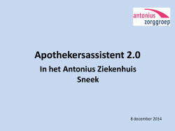 Apothekersassistent 2.0 in het Antonius Ziekenhuis Sneek