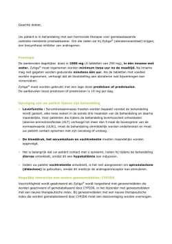 informatiebrief voor de huisarts over Zytiga