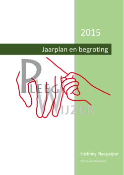 Jaarplan en begroting