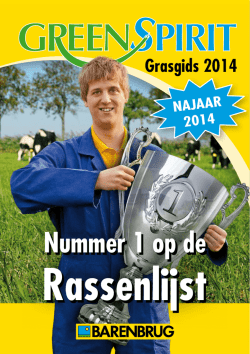 GreenSpirit Grasgids Najaar 2014