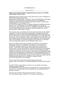 FLLR13 persbericht uitslag Benelux v20140126 website