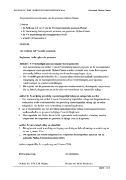 Reglement Basisregistratie personen - Gemeente Alphen