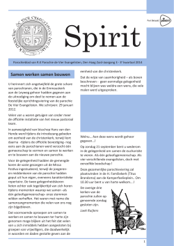 Spirit zomer 2014 - RK Parochie de Vier Evangelisten